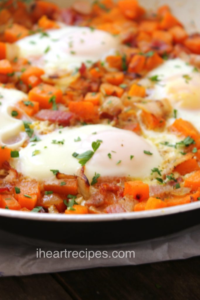 This butternut squash, bacon, and egg hash will feed a crowd for a weekend brunch