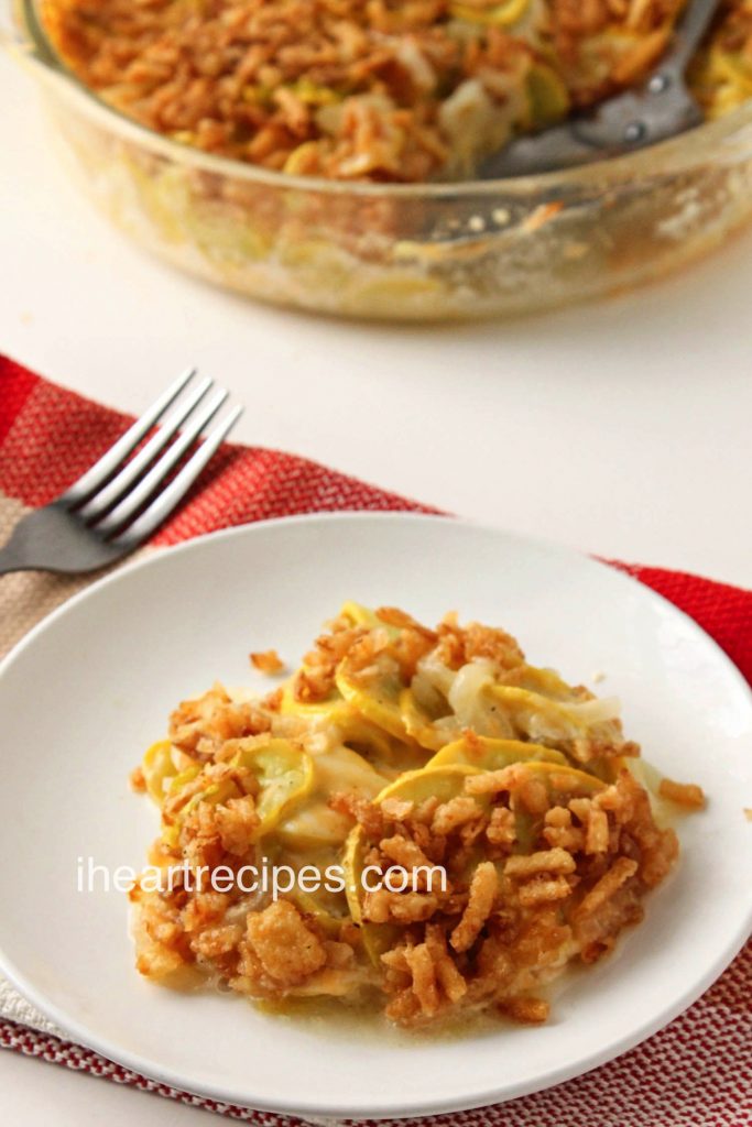 Southern Squash Casserole is flavorful and hearty. 