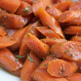 Roasted Maple Glazed & Peppercorn Chai Carrots