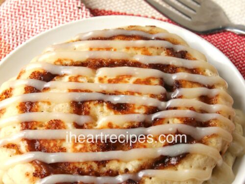 cinnamon roll pancakes