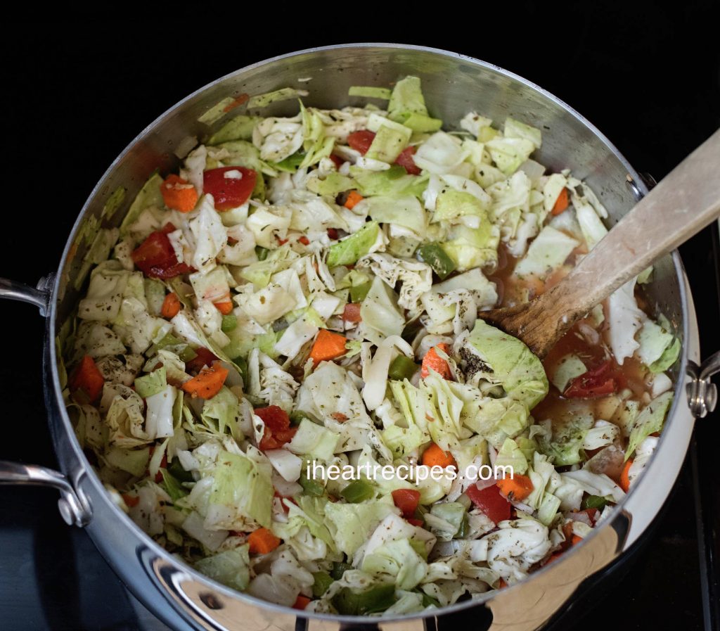 Season your cabbage soup with salt, pepper, and other spices to keep the soup delicious and flavorful.