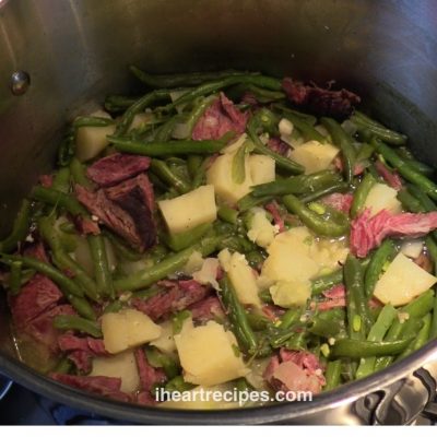 Southern Green Beans and Potatoes with Smoked Turkey