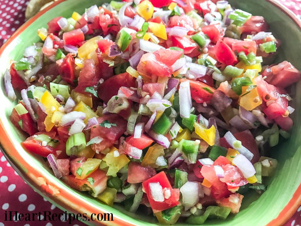 Serve Pico de Gallo and Hillbilly caviar with Italian dressing at your next game day!