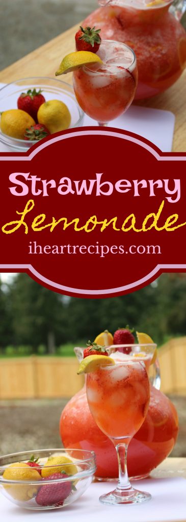 Fresh Strawberry Lemonade Recipe for Summertime from I Heart Recipes