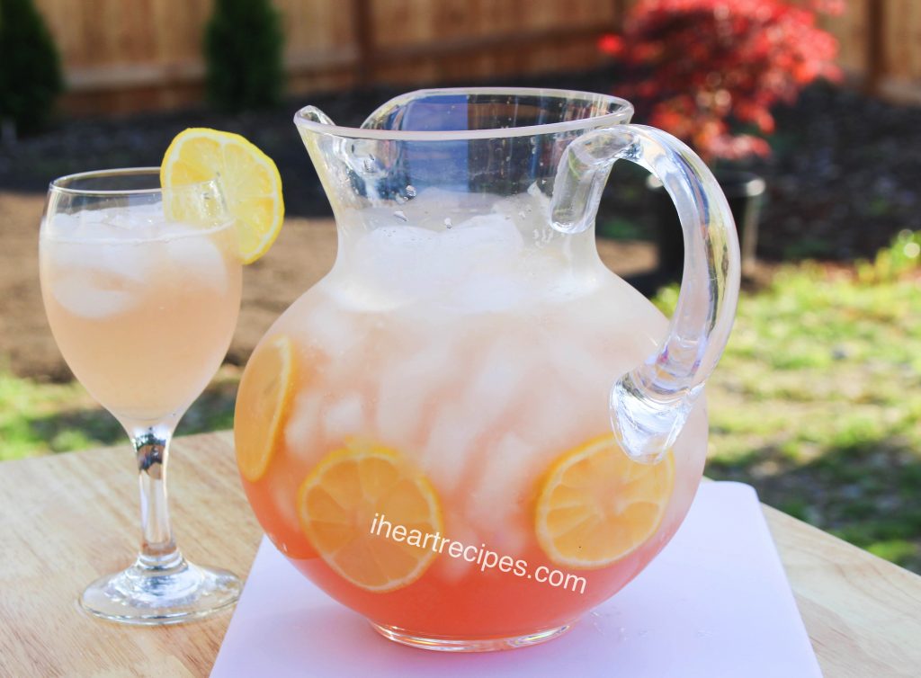 The freshly-squeezed lemons take this Pink Moscato Lemonade to the next level!