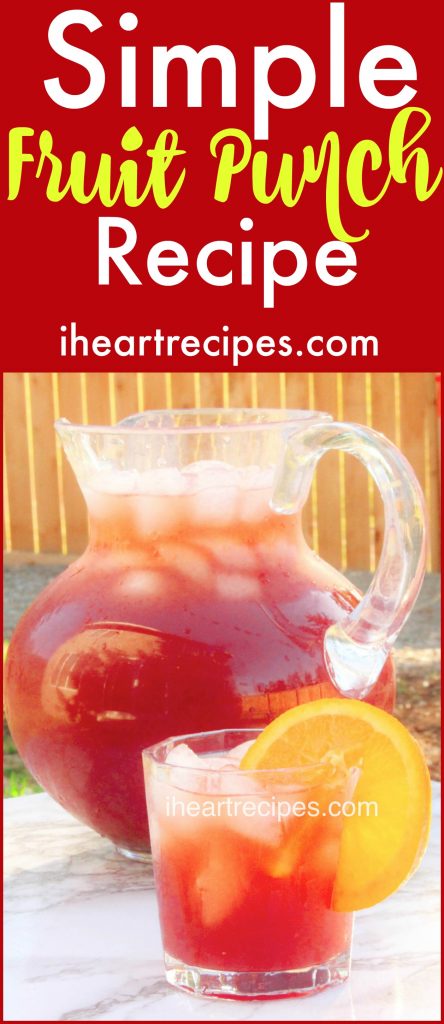 Simple Fruit Punch Recipe - and easy recipe made from fruit concentrate, perfect for a summer day