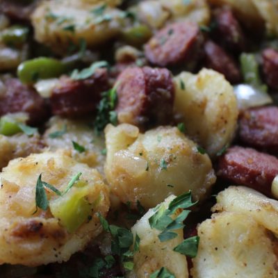 Smothered Potatoes & Sausage