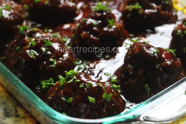 BBQ Meatloaf Meatballs I Heart Recipes