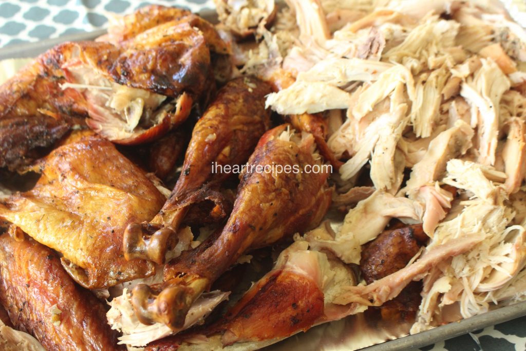 Tender, juicy white meat smoked turkey is packed with smokey flavor