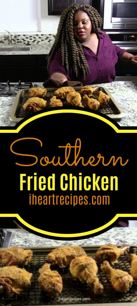 Classic southern oven fried chicken recipe from I Heart Recipes