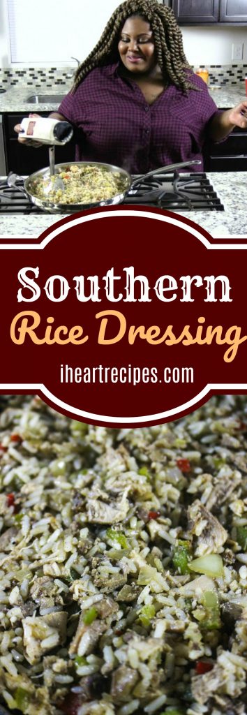 How to make southern rice dressing - an easy traditional southern rice dressing recipe from I Heart Recipes