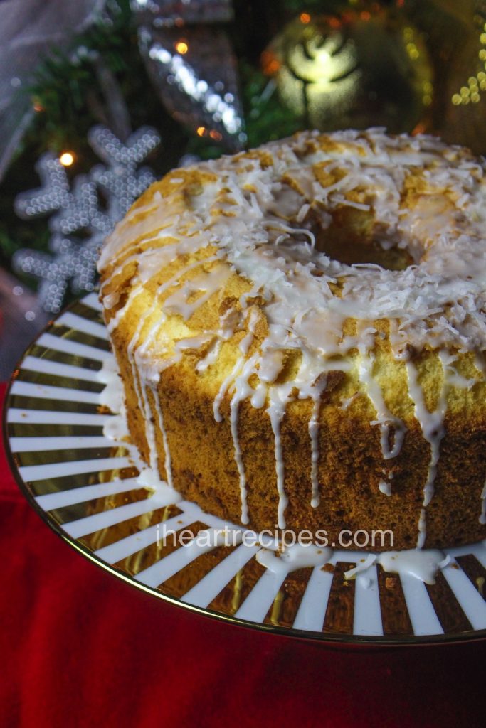 This delicious, moist coconut cake is made with all natural ingredients.