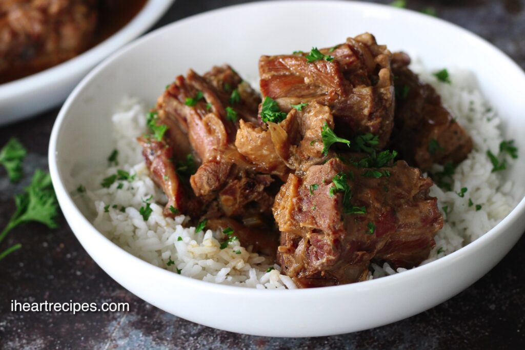 Turkey neck necks braised broth