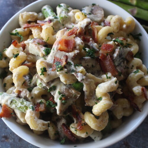 Bacon Mushroom And Asparagus Cavatappi I Heart Recipes