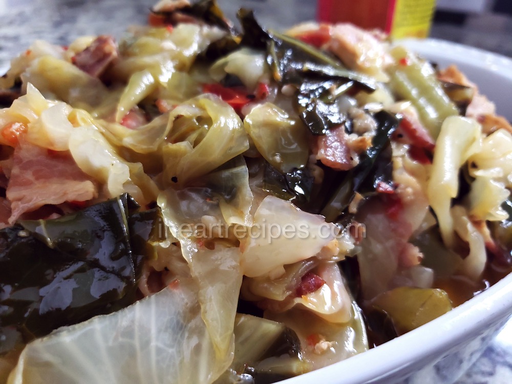 This collard greens and cabbage recipe is the perfect soul food side dish