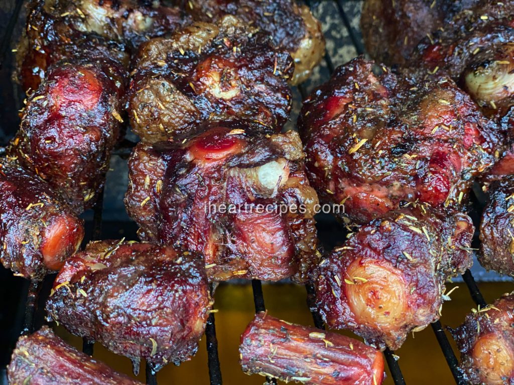 Tender, perfectly seasoned hickory smoked oxtails