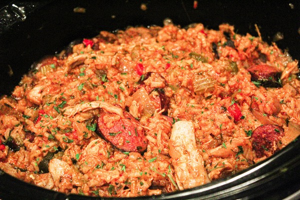 Slow cooker chicken and sausage jambalaya is a simple, satisfying dinner