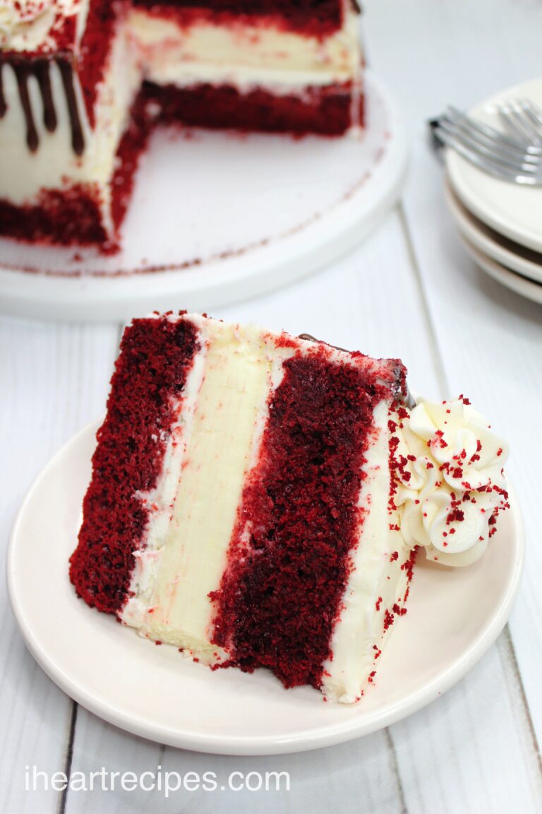 Easy Red Velvet Cheesecake I Heart Recipes