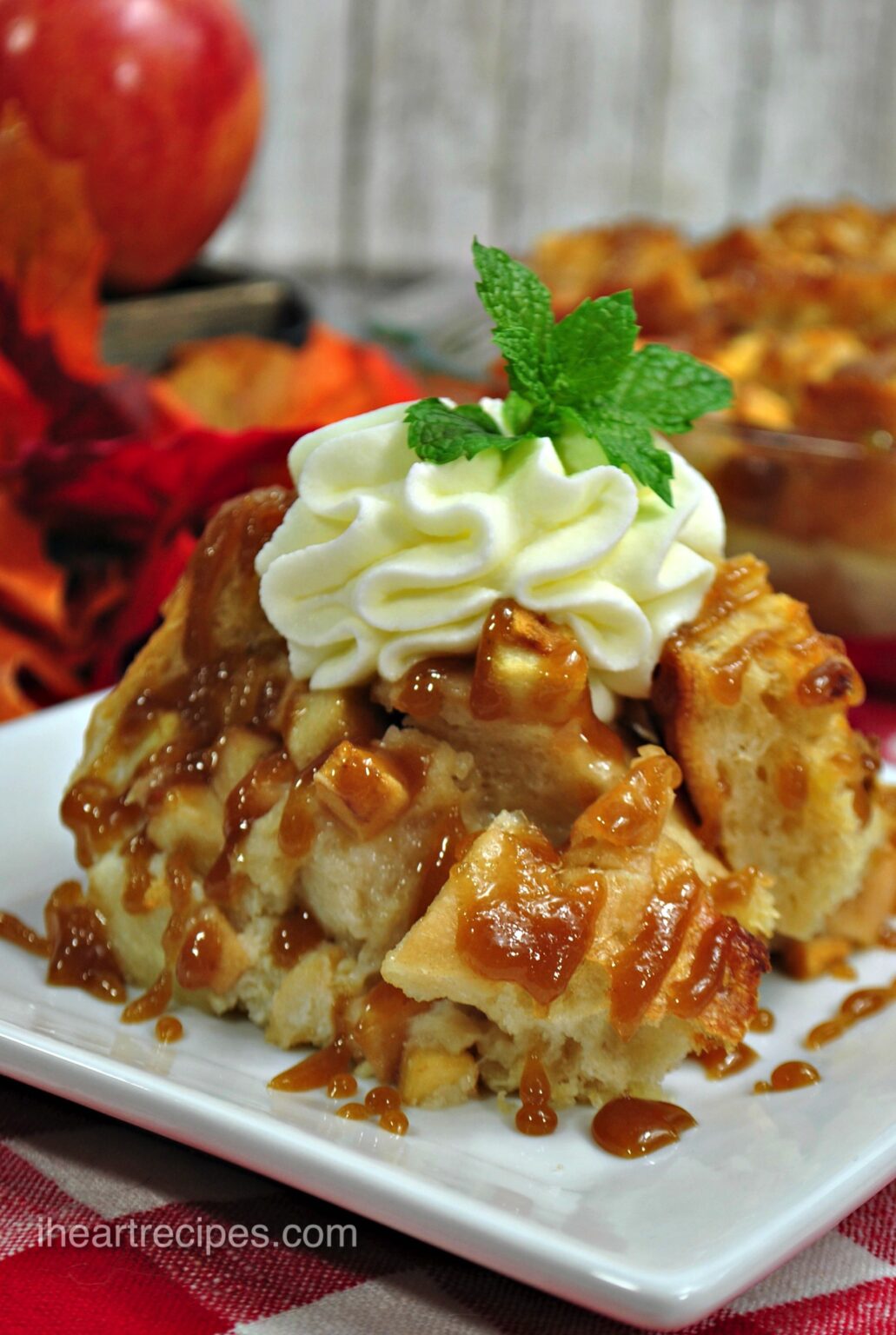 Overnight Caramel Apple French Toast Casserole | I Heart Recipes
