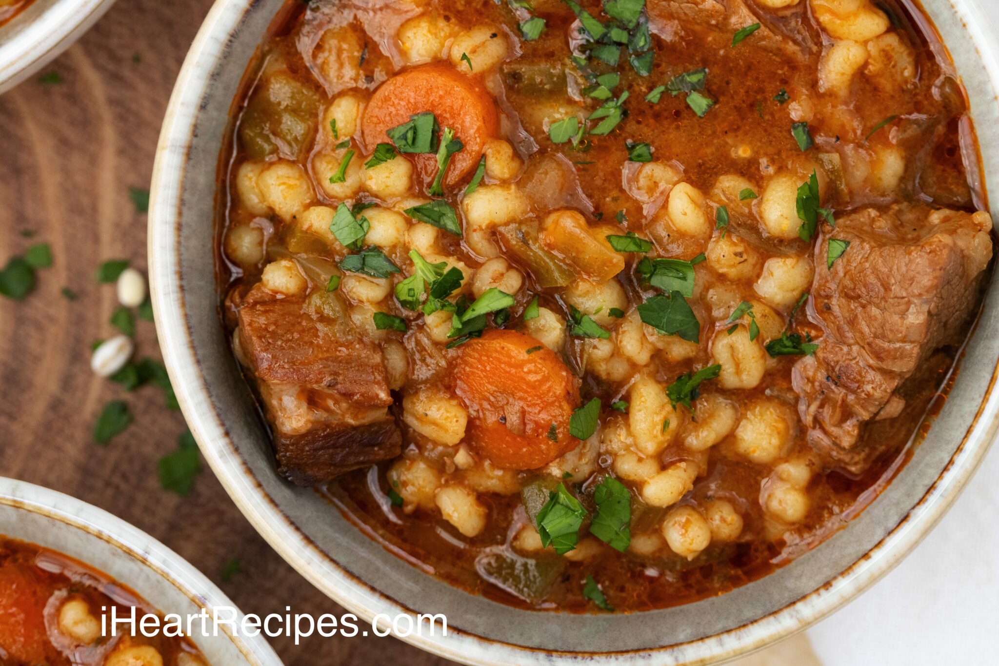 Slow Cooker Beef Barley Soup I Heart Recipes
